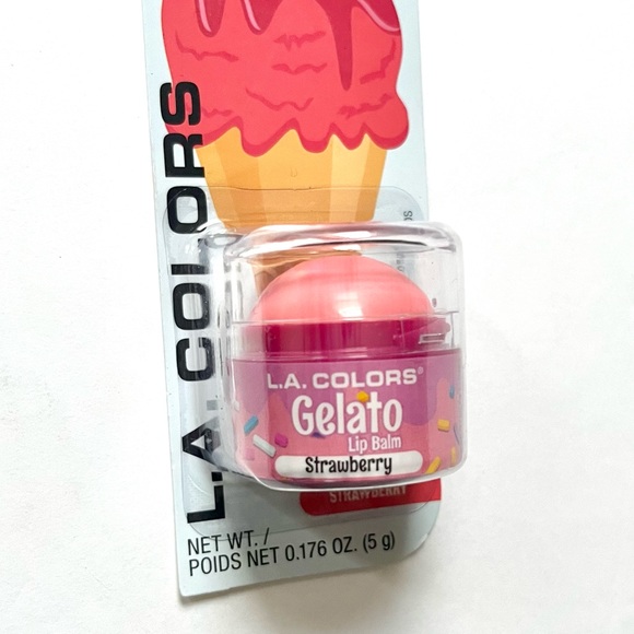 (women) 🏷️ kawaii strawberry & vanilla gelato lip balm lip gloss set of 2 - Picture 8 of 16